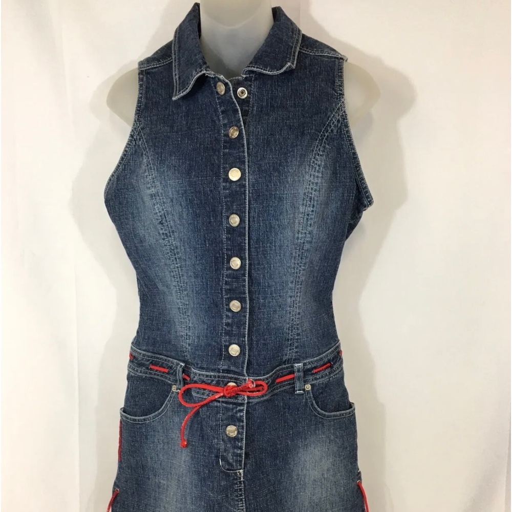 COPY - US Polo Assn Denim Jean Sleeveless Snap Front Dress Size 9/10 Juniors